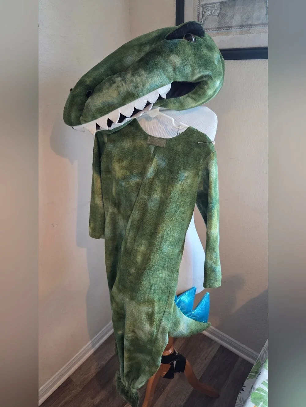 Pottery Barn Kids T Rex Dino Dinosaur Halloween Costume Green 3t